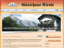 Tablet Screenshot of gaestehaus-nicole.de